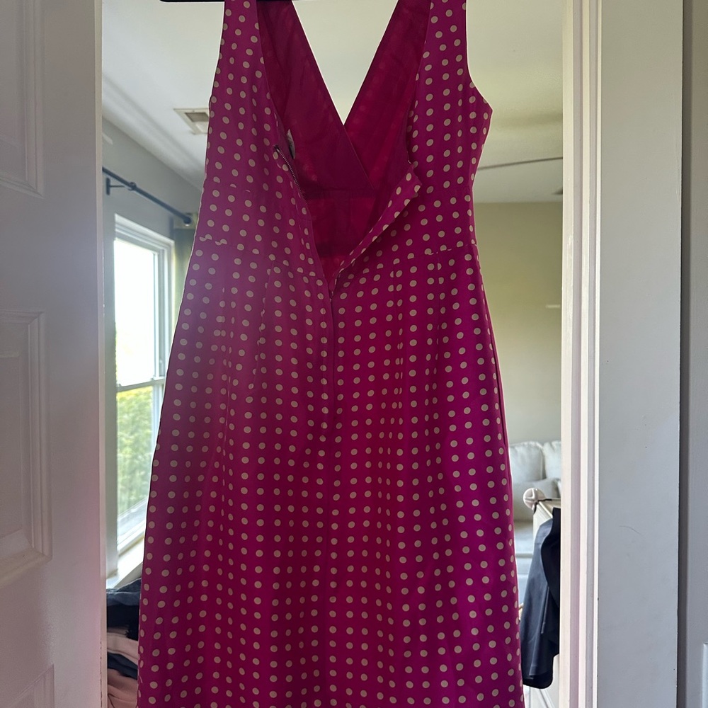 J Crew pink and white Polka Dot Dress- 4 - Picture 2 of 2